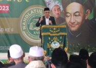 Wakil Bupati Sukabumi Iyos Somantri Saat Memberikan Sambutan di Konfercab NU Kabupaten Sukabumi//arahbicara.com